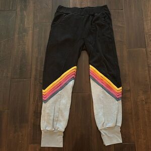 Aviator Nation Rainbow Sweatpants M